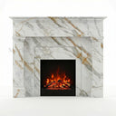 Marble fireplace mantel in Calacatta Gold - Image 1
