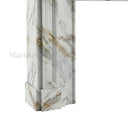 Marble fireplace for sale in Calacatta Gold - Image 7