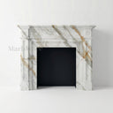 Marble fireplace for sale in Calacatta Gold - Image 1