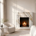 Marble fireplace for sale in Calacatta Gold - Image 2