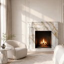 Marble fireplace for sale in Calacatta Gold - Image 2