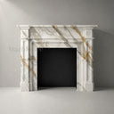 Marble fireplace for sale in Calacatta Gold - Image 3