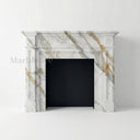 Marble fireplace for sale in Calacatta Gold - Image 1