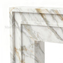 Marble fireplace hearth in Calacatta Gold - Image 7