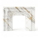 Marble fireplace hearth in Calacatta Gold - Image 1