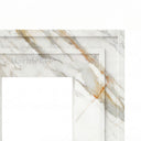 Marble fireplace hearth in Calacatta Gold - Image 3