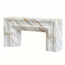 Marble fireplace surround in Calacatta Gold - Image 4