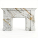Marble fireplace hearth in Calacatta Gold - Image 1