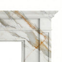 Marble fireplace hearth in Calacatta Gold - Image 5