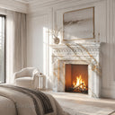 Marble fireplace surround in Calacatta Gold - Image 6