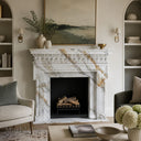 Marble fireplace surround in Calacatta Gold - Image 2