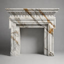 Marble fireplace surround in Calacatta Gold - Image 4