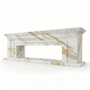 Marble electric fireplace in Calacatta Gold - Image 5