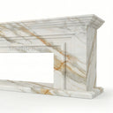 Marble electric fireplace in Calacatta Gold - Image 6