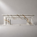 Marble electric fireplace in Calacatta Gold - Image 7