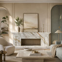 Marble electric fireplace in Calacatta Gold - Image 4
