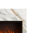Marble electric fireplace in Calacatta Gold - Image 6