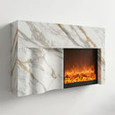 Marble electric fireplace in Calacatta Gold - Image 5