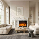 Marble electric fireplace in Calacatta Gold - Image 3