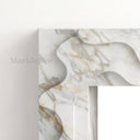 Marble electric fireplace in Calacatta Gold - Image 7