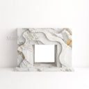 Marble electric fireplace in Calacatta Gold - Image 1