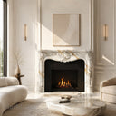 French Marble fireplace in Calacatta Gold - Image 2