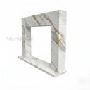 Fluted marble fireplace in Calacatta Gold - Image 7