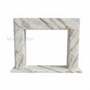 Fluted marble fireplace in Calacatta Gold - Image 1