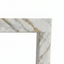 Fluted marble fireplace in Calacatta Gold - Image 3