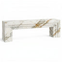 Marble electric fireplace in Calacatta Gold - Image 5