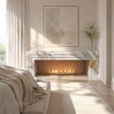 Marble electric fireplace in Calacatta Gold - Image 3