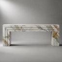 Marble electric fireplace in Calacatta Gold - Image 6