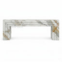 Marble electric fireplace in Calacatta Gold - Image 1