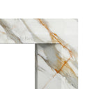 Modern marble fireplace in Calacatta Gold - Image 3