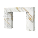 Modern marble fireplace in Calacatta Gold - Image 6