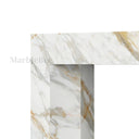 Modern marble fireplace in Calacatta Gold - Image 8