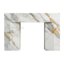 Modern marble fireplace in Calacatta Gold - Image 1