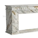 Marble electric fireplace in Calacatta Gold - Image 3