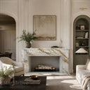 Marble electric fireplace in Calacatta Gold - Image 2