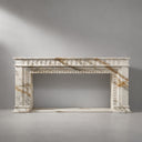 Marble electric fireplace in Calacatta Gold - Image 5