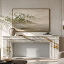 Marble electric fireplace in Calacatta Gold - Image 4