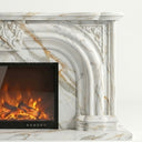 Marble electric fireplace in Calacatta Gold - Image 3