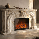 Marble electric fireplace in Calacatta Gold - Image 7