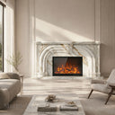Marble electric fireplace in Calacatta Gold - Image 6