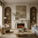 Marble electric fireplace in Calacatta Gold - Image 2