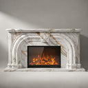 Marble electric fireplace in Calacatta Gold - Image 4