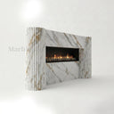 Marble electric fireplace in Calacatta Gold - Image 3