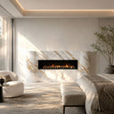 Marble electric fireplace in Calacatta Gold - Image 2
