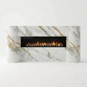 Marble electric fireplace in Calacatta Gold - Image 1