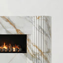Marble electric fireplace in Calacatta Gold - Image 7
